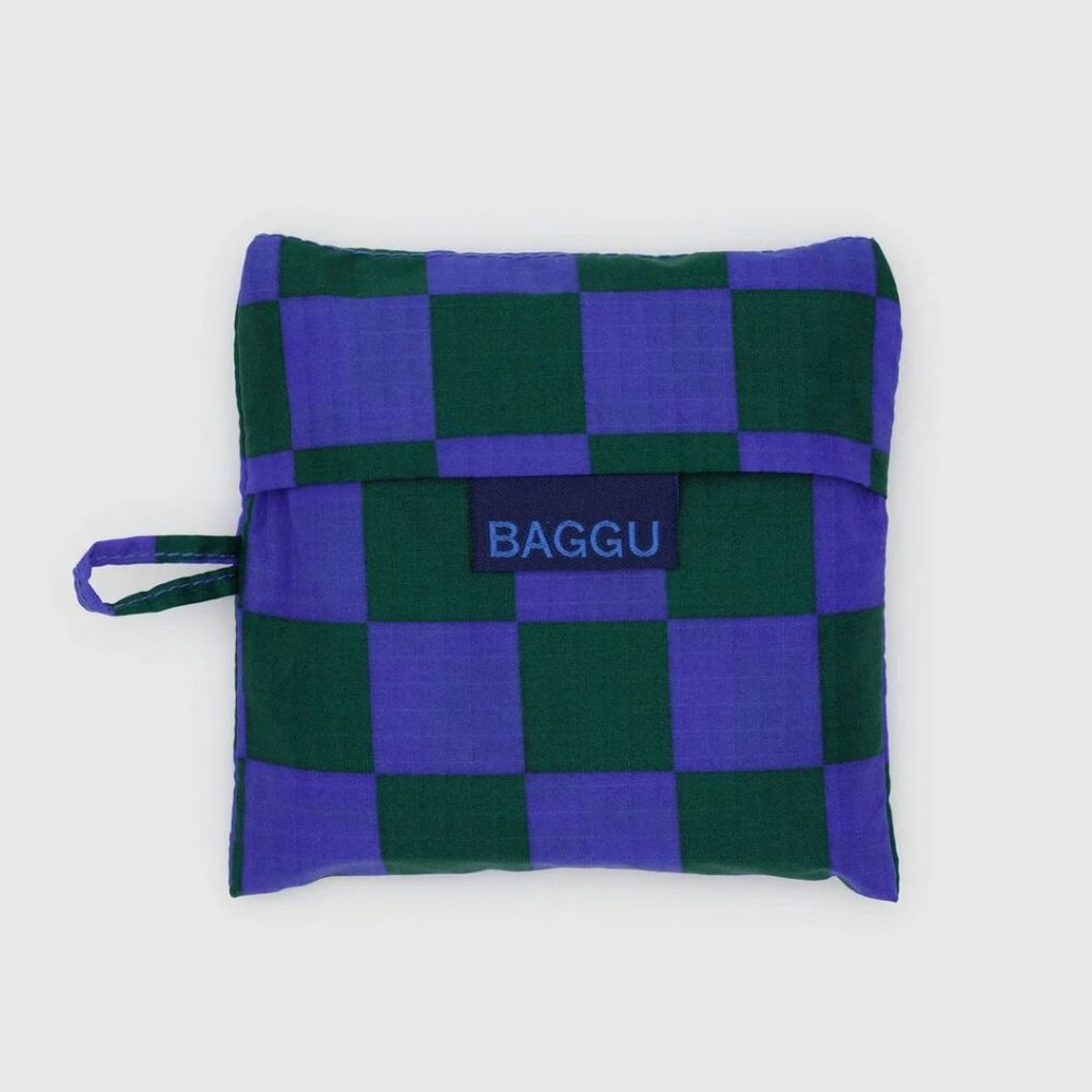 NWT Standard Baggu - Iris Green Check